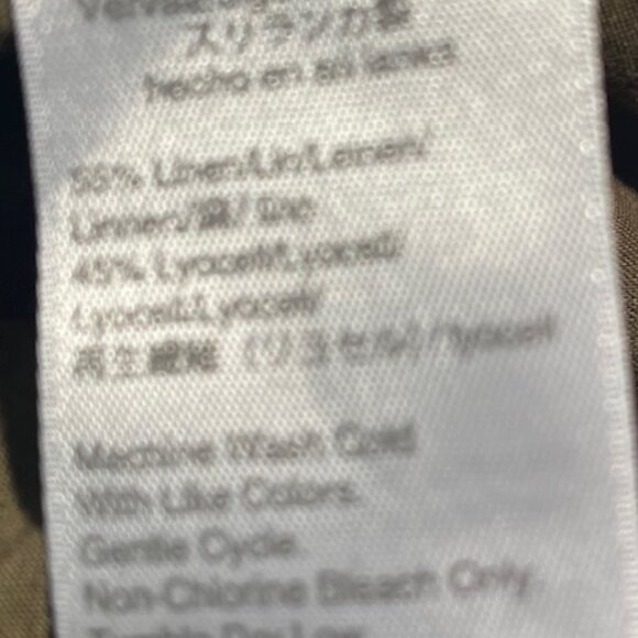 J. Crew Point Sur Army Green Linen Blend Pull On Jogger Pants- Size 00 - Picture 9 of 11